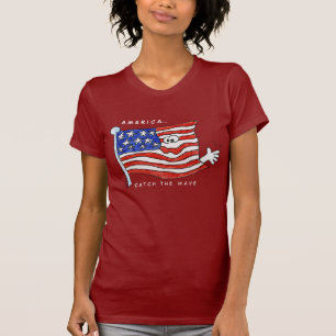 Camiseta patriótica de la bandera americana