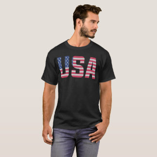 Camiseta patriótica de la bandera americana de los