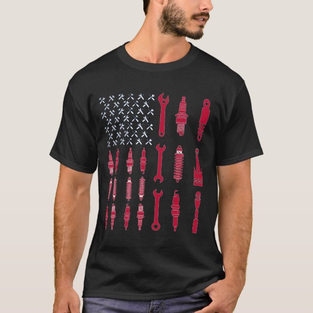Camiseta patriótica de la bandera americana del (Anverso)