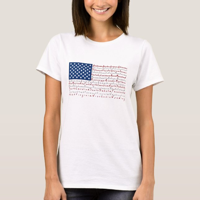 Camiseta Patriótica de la Bandera de Estados Unido (Anverso)