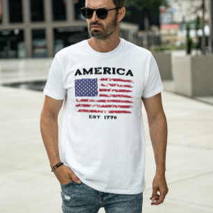 Camiseta Patriótica de la Bandera Estadounidense
