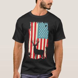 Camiseta Patriótica de la caza de venados norteame