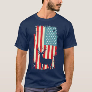 Camiseta Patriótica de la caza de venados norteame