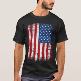 Camiseta patriótica de la vertical de la bandera