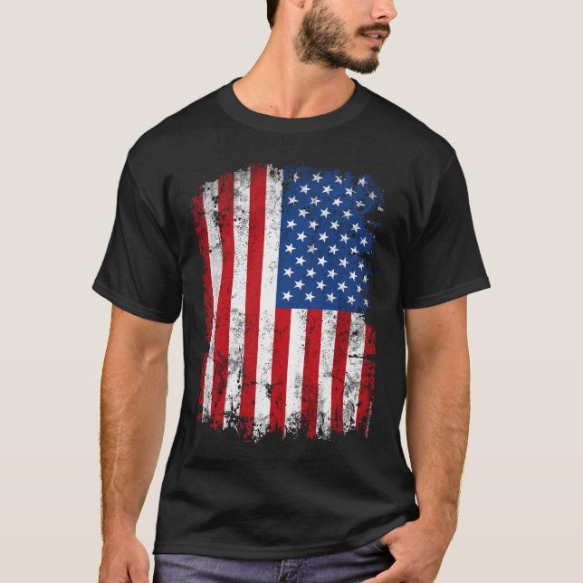 Camiseta patriótica de la vertical de la bandera (Anverso)