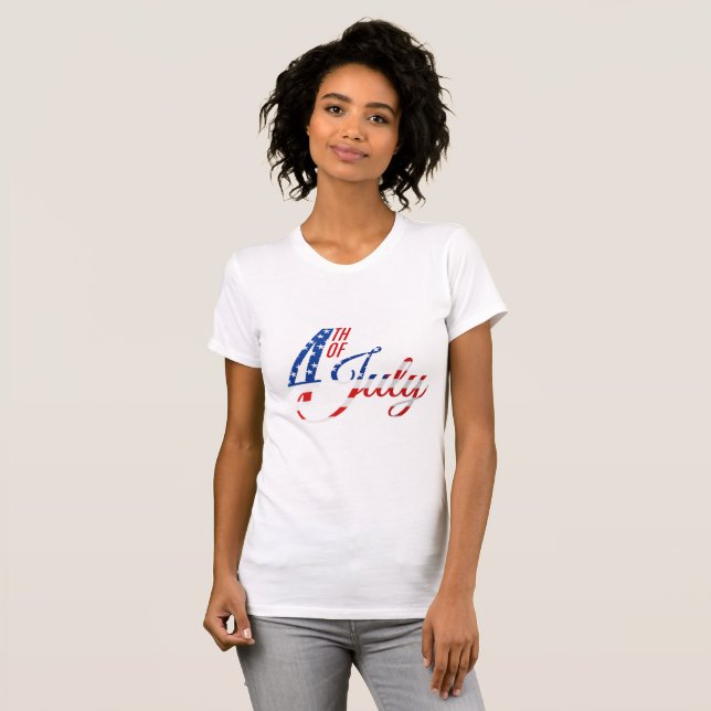 Camiseta Patriótica de las Mujeres (Anverso completo)
