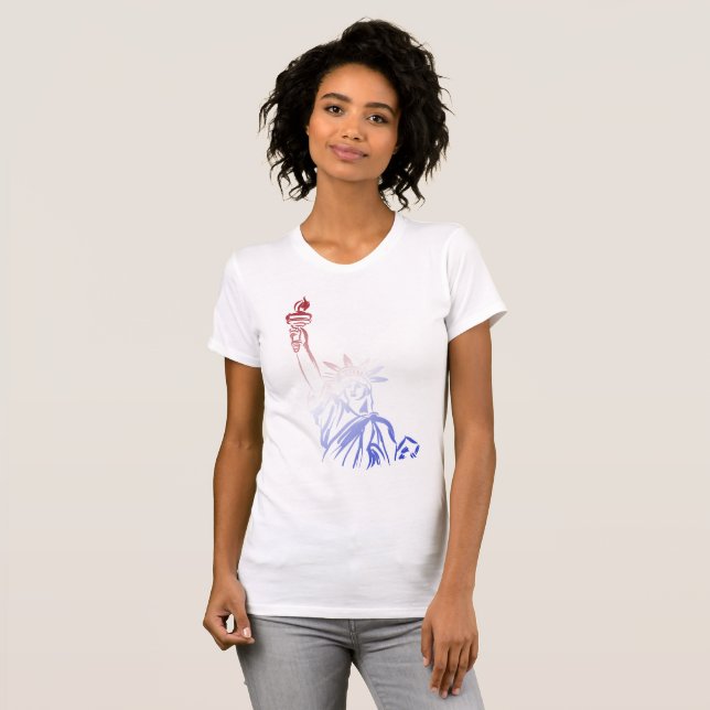 Camiseta Patriótica de las Mujeres (Anverso completo)