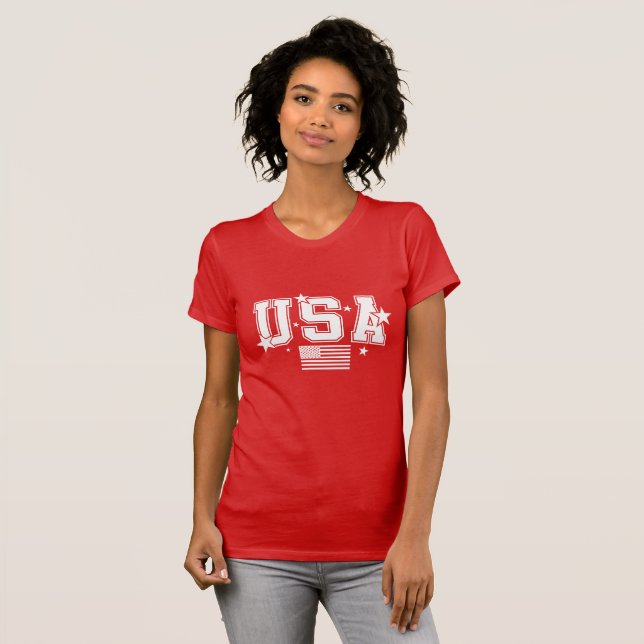 Camiseta Patriótica de Mujer (Anverso completo)