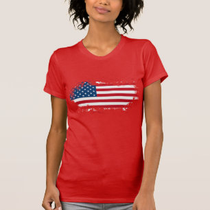 Camiseta patriótica de mujeres