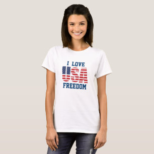 Camiseta patriótica de mujeres