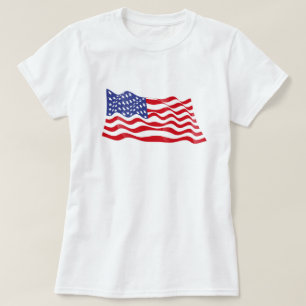 Camiseta patriótica de mujeres