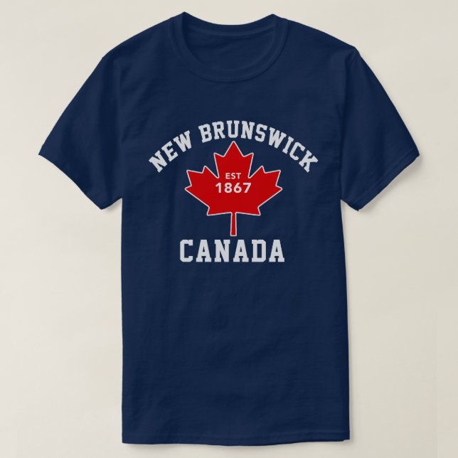Camiseta patriótica de Nuevo Brunswick Canadá (Diseño del anverso)