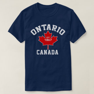 Camiseta patriótica de Ontario Canadá Est.1867