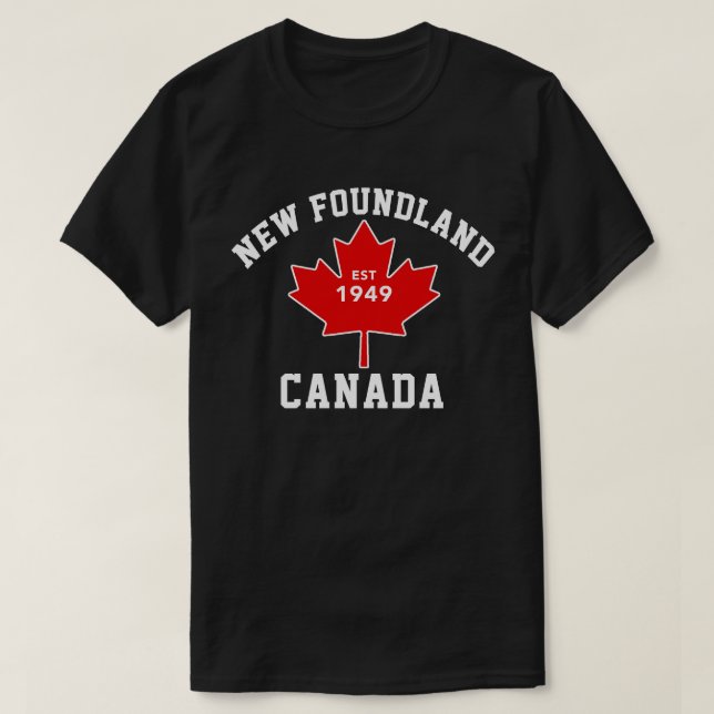 Camiseta patriótica de Terranova Canadá Est.1949 (Diseño del anverso)