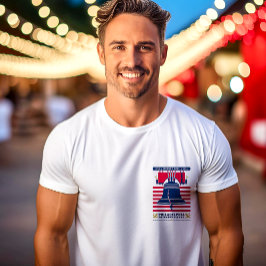 Camiseta patriótica de tiras y tiras