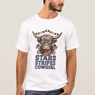 Camiseta Patriótica de Vaca de las Tierras Altas V