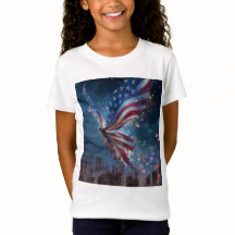 Camiseta Patriótica del 4 de Julio para Niñas – In