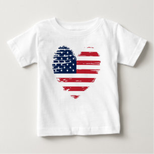 Camiseta Patriótica del 4 de julio Star Baby