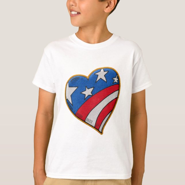 Camiseta patriótica del corazón (Anverso)