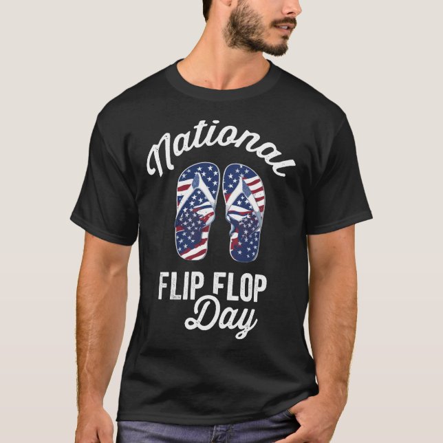 Camiseta Patriótica del Día de la Flip Flop (Anverso)