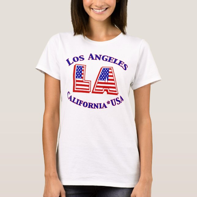 Camiseta patriótica del logotipo de Los Ángeles (Anverso)