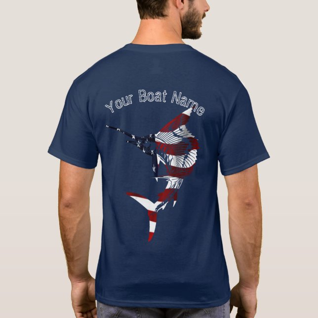 Camiseta patriótica del pez volador (Reverso)