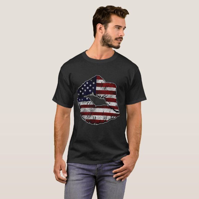 Camiseta patriótica del respecto del amor de la (Anverso completo)