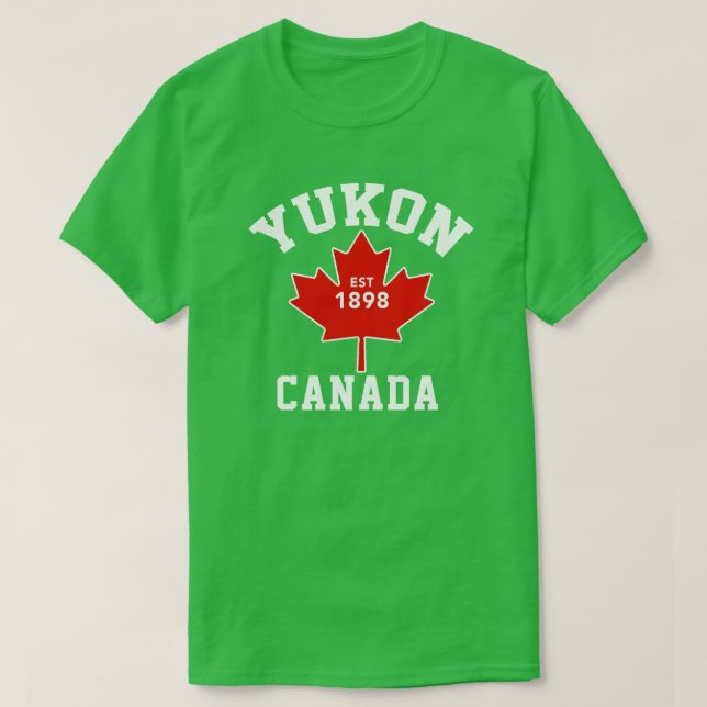 Camiseta patriótica del Yukón Canadá Est.1898 (Diseño del anverso)