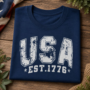 Camiseta Patriótica EE. UU. EST 1776