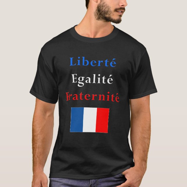 Camiseta patriótica francesa - igualdad de la (Anverso)