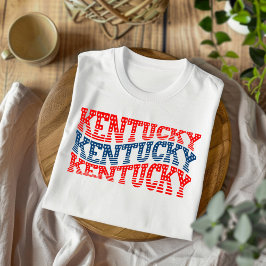 Camiseta Patriótica Kentucky Red and Blue Boho