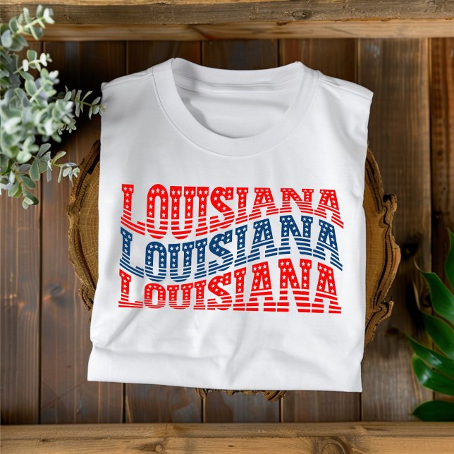 Camiseta Patriótica Luisiana Rojo y Boho Azul (Subido por el creador)