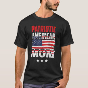 Camiseta Patriótica Mamá Estadounidense Patriota Estadounid