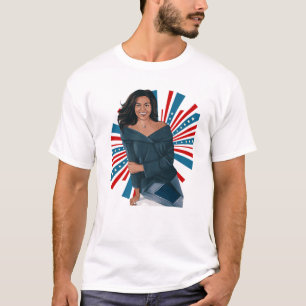 Camiseta Patriótica Michelle Obama Mujeres Historia Mes Amo