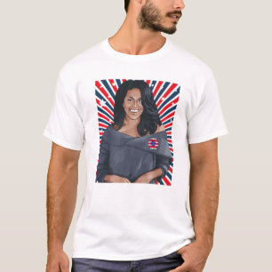 Camiseta Patriótica Michelle Obama Mujeres Historia Mes Amo