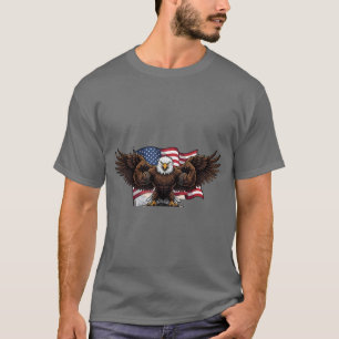Camiseta Patriótica Musculosa Águila USA Bandera H