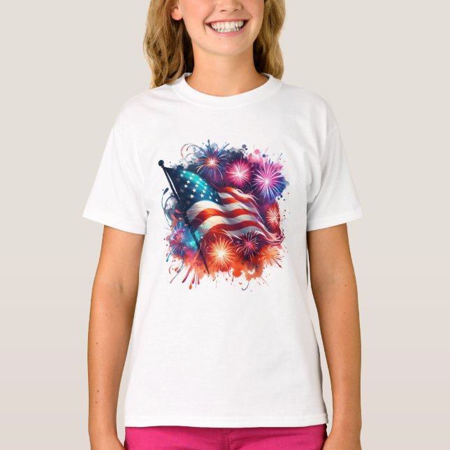 Camiseta Patriótica para Niñas (Anverso)