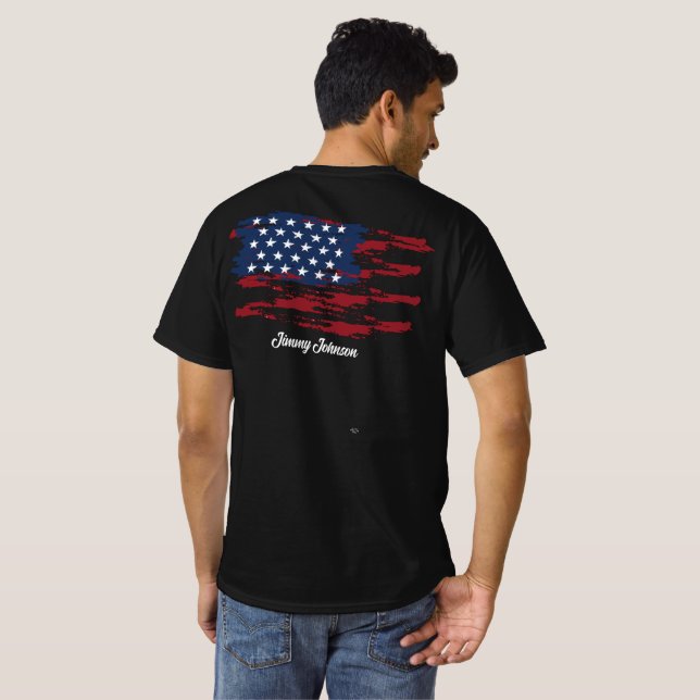 Camiseta Patriótica Personalizada (Reverso completo)