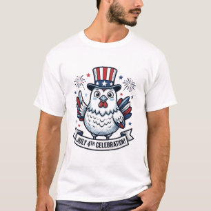 Camiseta Patriótica Pollo Celebración 4 de Julio D