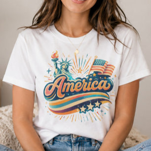 Camiseta Patriótica Retro América