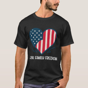 Camiseta Patriótica Retro Fe Familia Libertad EE.