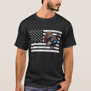 Camiseta Patriótica Turquía Bandera Americana Acción de Gra