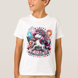 Camiseta Patriótica Unicornio para niños