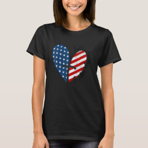 Camiseta Patriótico 4 De Julio Bandera Estadounidense Fe De