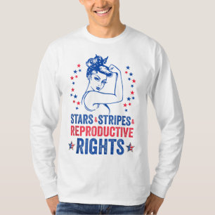 Camiseta Patriótico 4 De Julio Estrellas Tiras Reproductiva