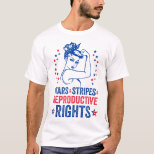 Camiseta Patriótico 4 De Julio Estrellas Tiras Reproductiva