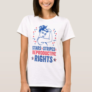 Camiseta Patriótico 4 De Julio Estrellas Tiras Reproductiva