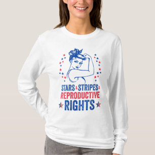 Camiseta Patriótico 4 De Julio Estrellas Tiras Reproductiva