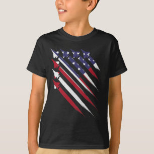 Camiseta Patriótico 4 De Julio Jet Usa Bandera Americana Ho