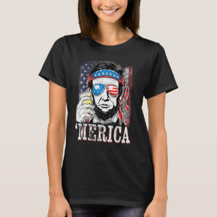 Camiseta Patriótico Abraham Lincoln Merica Bandera Estadoun
